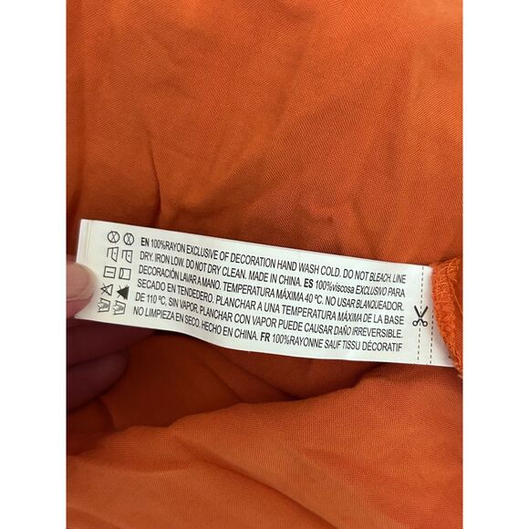 Forever 21 Orange Rust Flowy Boho Maxi Dress - Size S - Picture 6 of 6